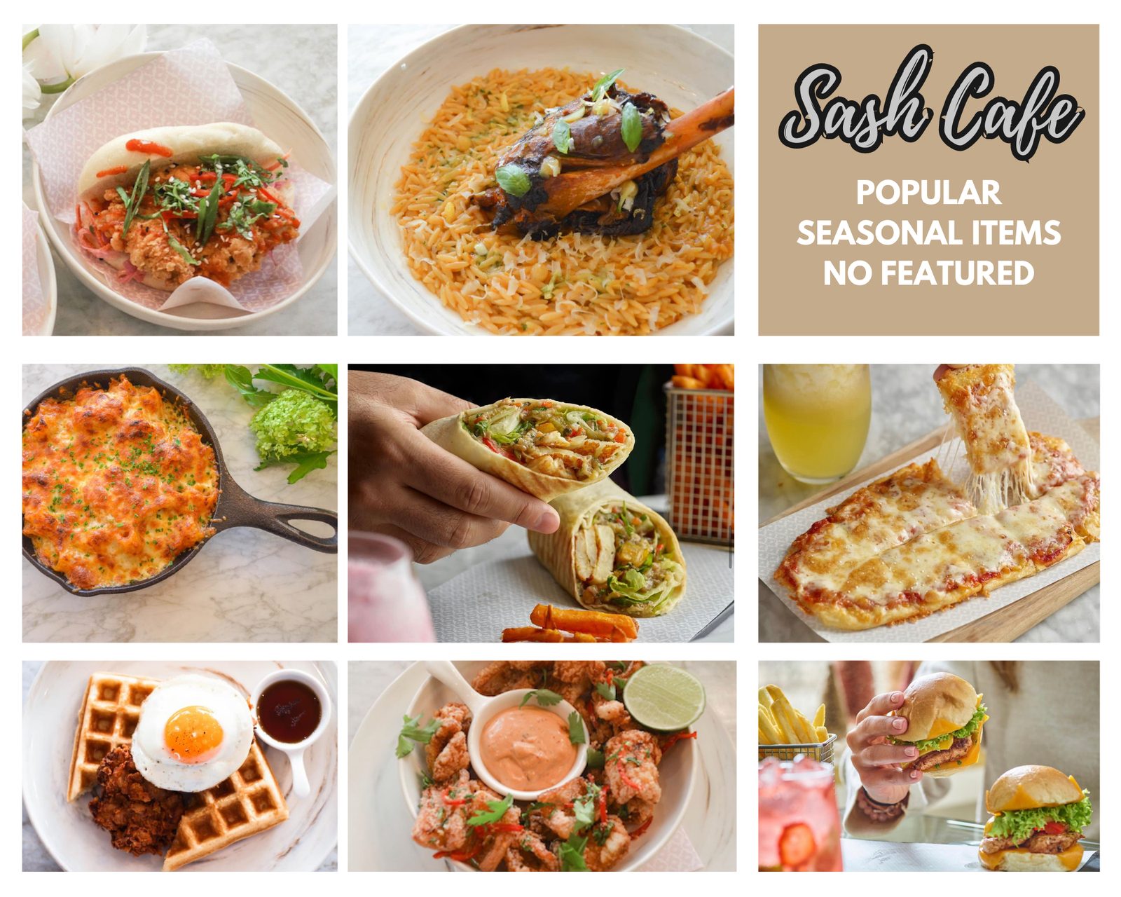 Sash Café menu development